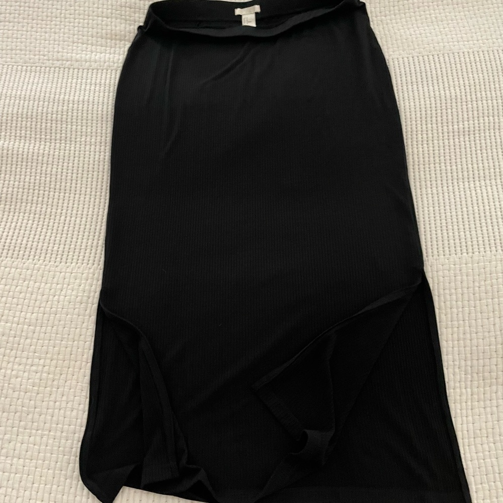 H&M ribbed midi skirt